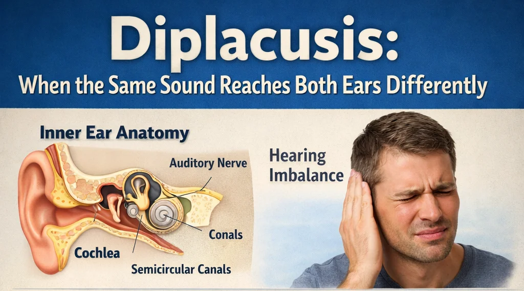 Diplacusis When the Same Sound Reaches Both Ears Differently